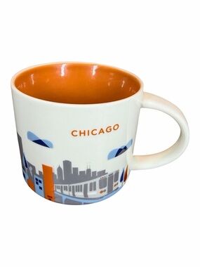 Starbucks “You Are Here Collection” Chicago Skyline Mug - Orange Interior
